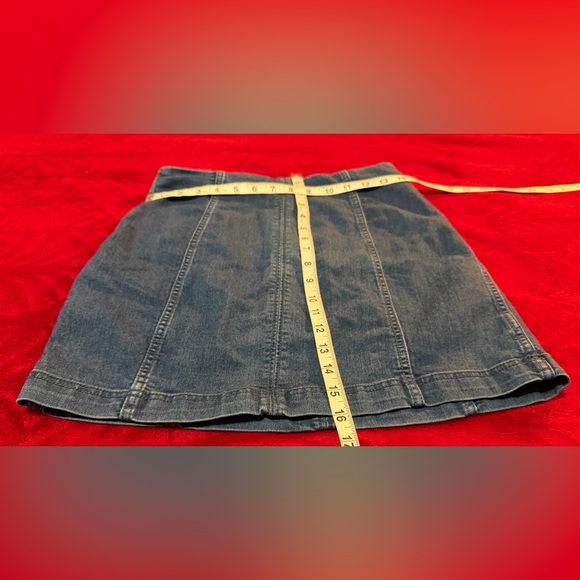 FREE PEOPLE SIZE 8 Perfect Condition Denim Skirt C Pictures 4 Measurements 😍🥰❤️ - Picture 10 of 11
